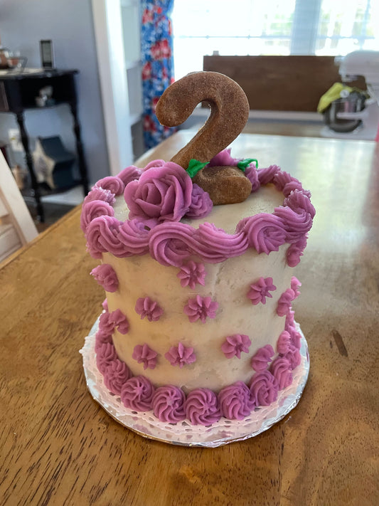 4" Puppy Birthday Cake