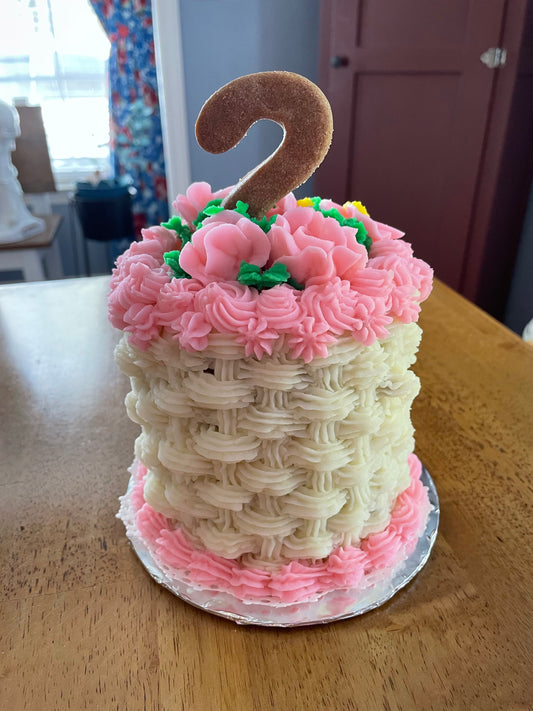 4" Puppy Birthday Cake