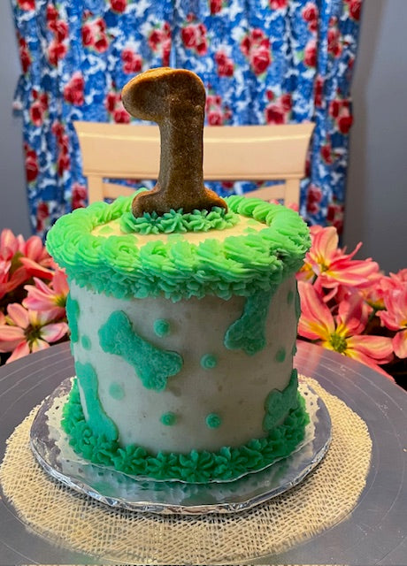 4" Puppy Birthday Cake
